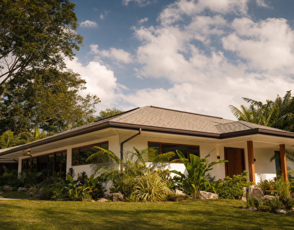 Foto editorial: vivienda costarricense con sistema de techo eficiente