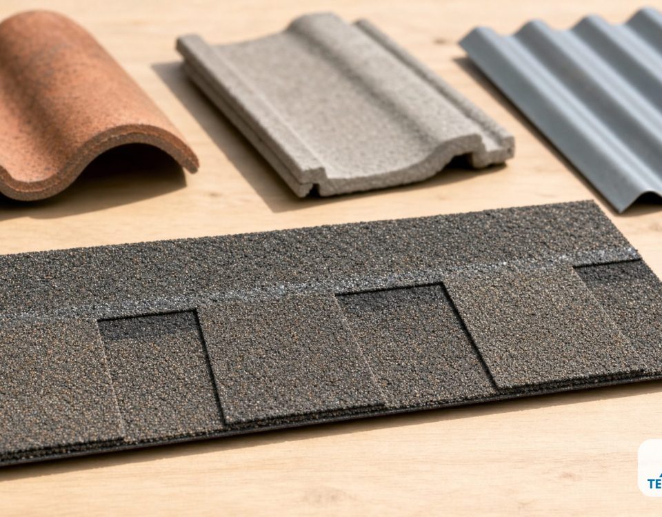 Cuatro materiales de techo comparados