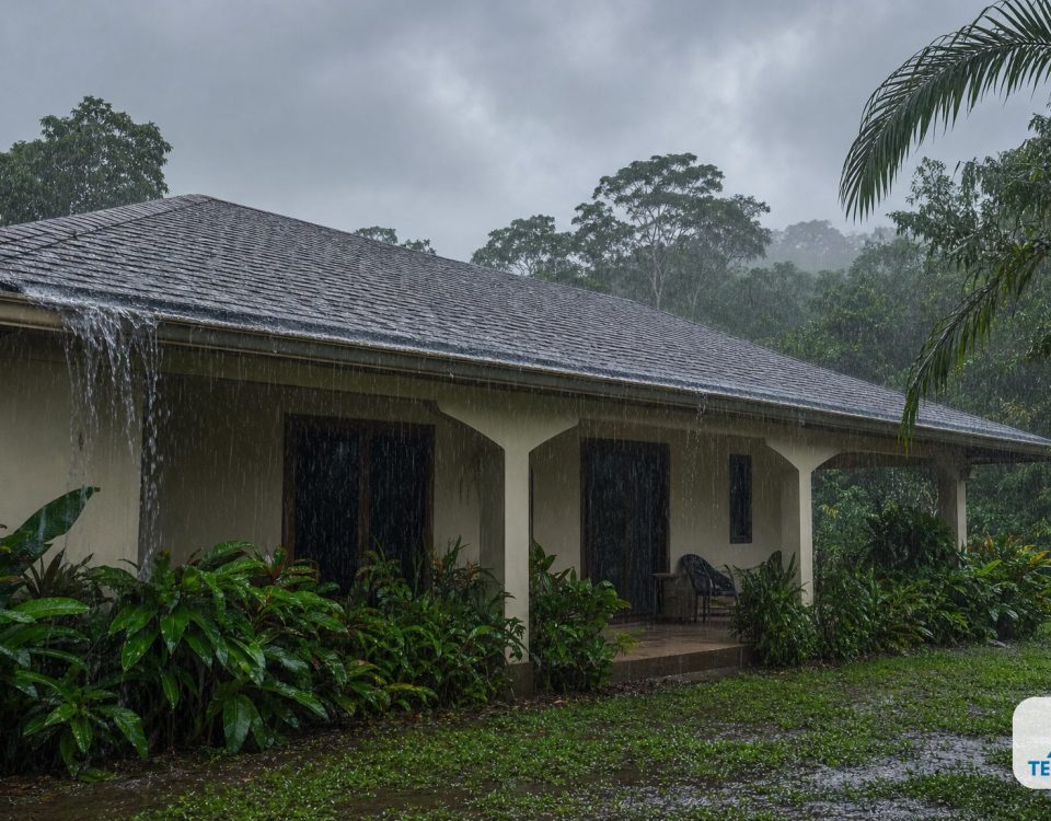 Casa bajo temporal sostenido