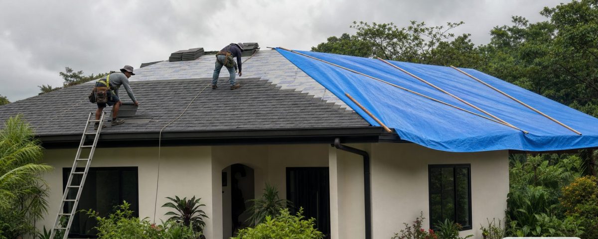 Obra protegida en época lluviosa