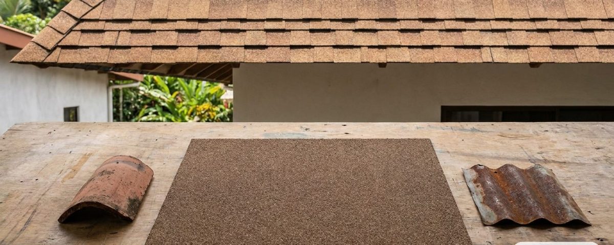 Tres materiales de techo comparados